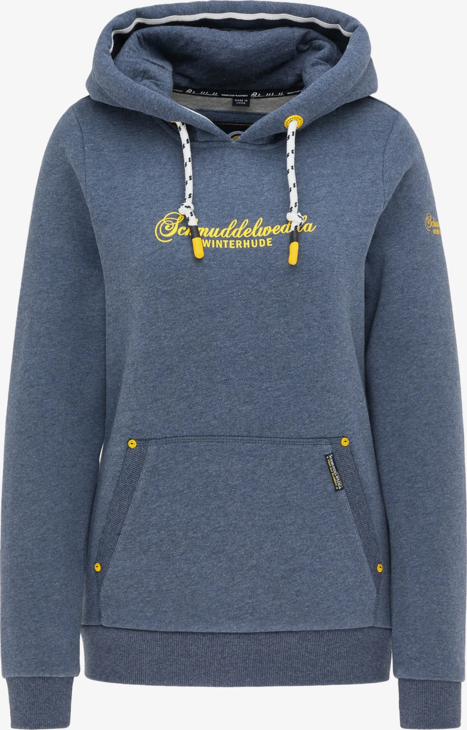 Schmuddelwedda Hoodies Sweatshirt Hamburg Frauen Blaumeliert